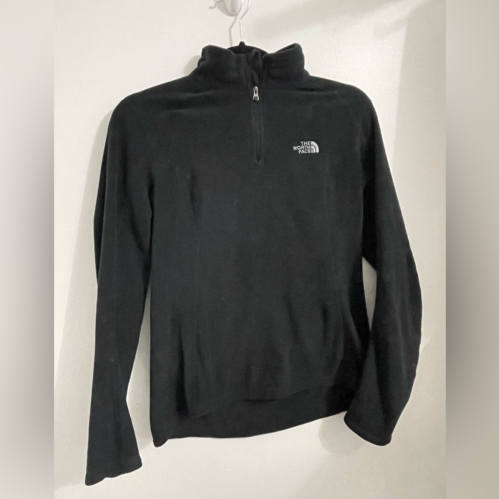 The North Face quarter zip black fleece size small